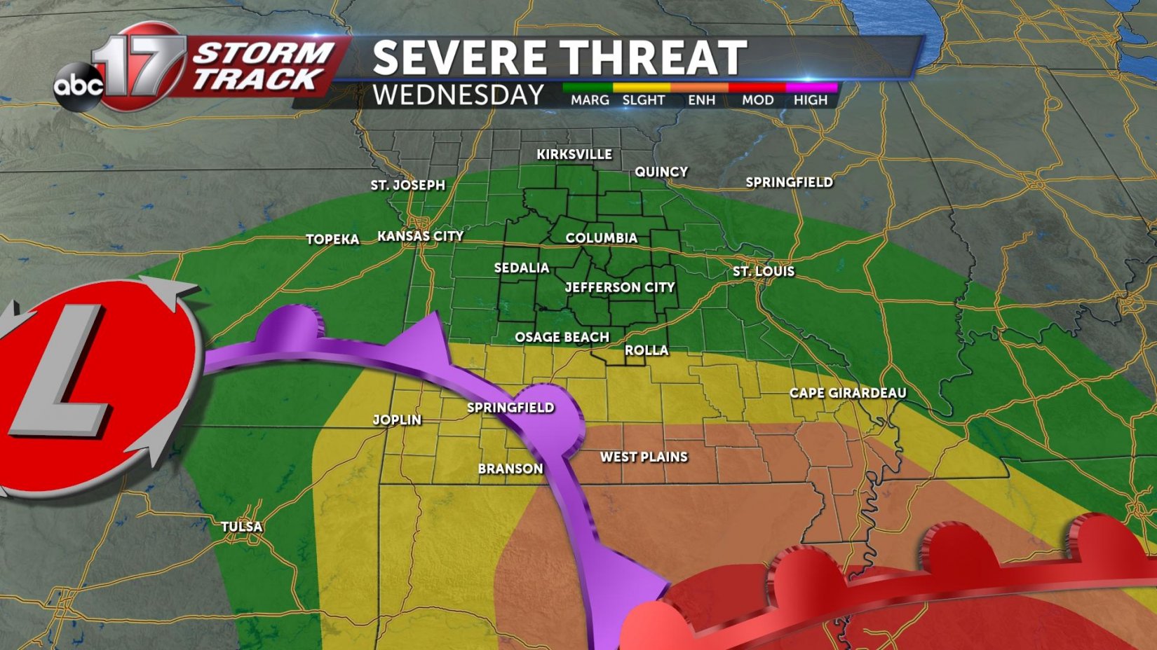 Storms could pack hail and high winds today