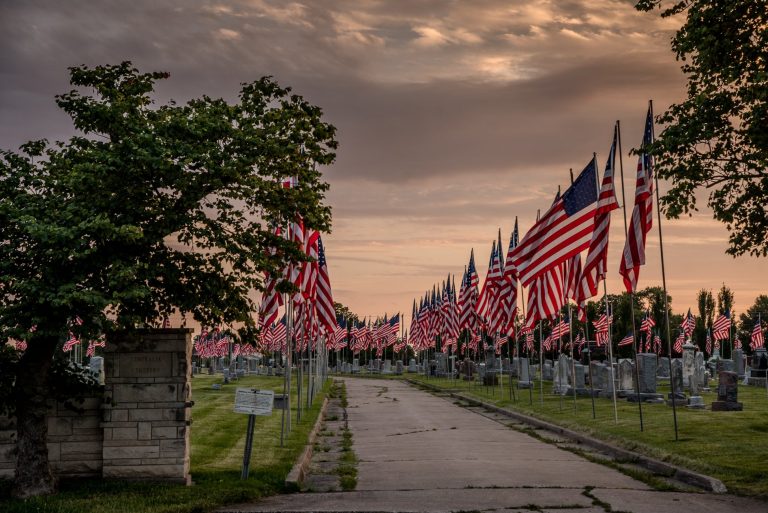 avenue of flags
