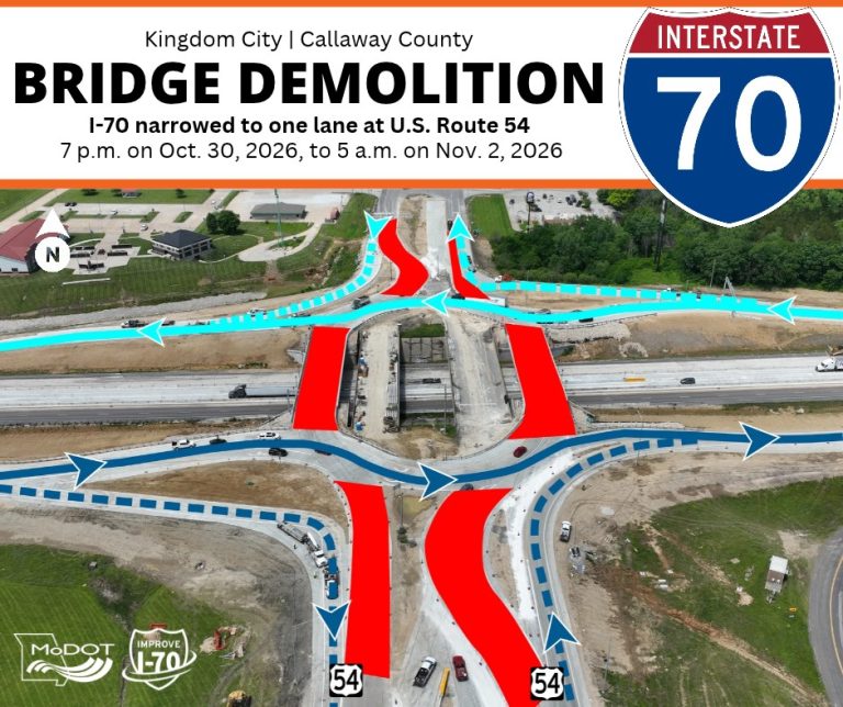 graphic i 70 traffic routing during demo 1